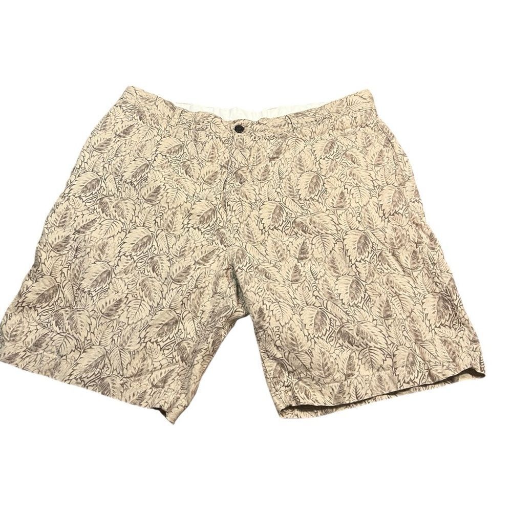 Baird McNutt Murano 100% Linen Shorts Men’s size 42  10” inseam leaf sand print